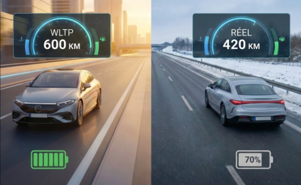 Différence entre autonomie WLTP annoncée et autonomie réelle d’une voiture électrique