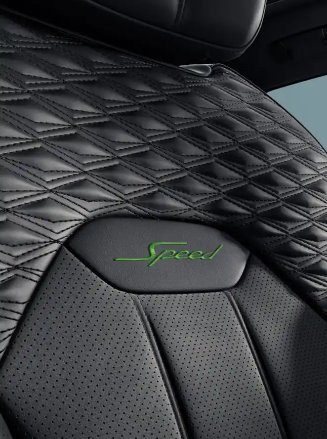 Détail sur les sièges de la Bentley Bentayga Speed 2026 à Genève