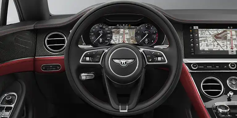 Détail de l'interieur de la GT S de Bentley Genève Groupe Chevalley