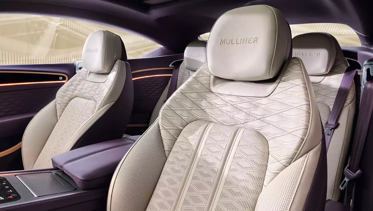 sièges de la Bentley Continental GT Mulliner 2025 à Genève