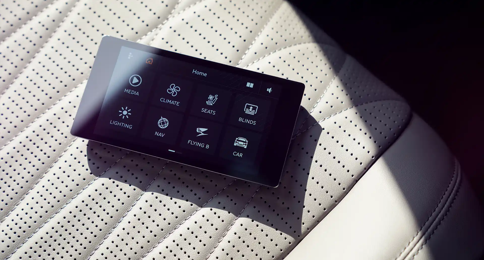Télécommande à écran tactile de la Flying Spur Groupe Chevalley