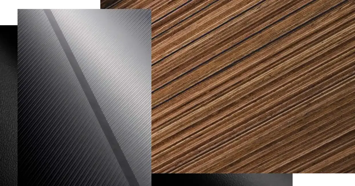 Matériaux de finition aluminium et bois du Bentley Torcal