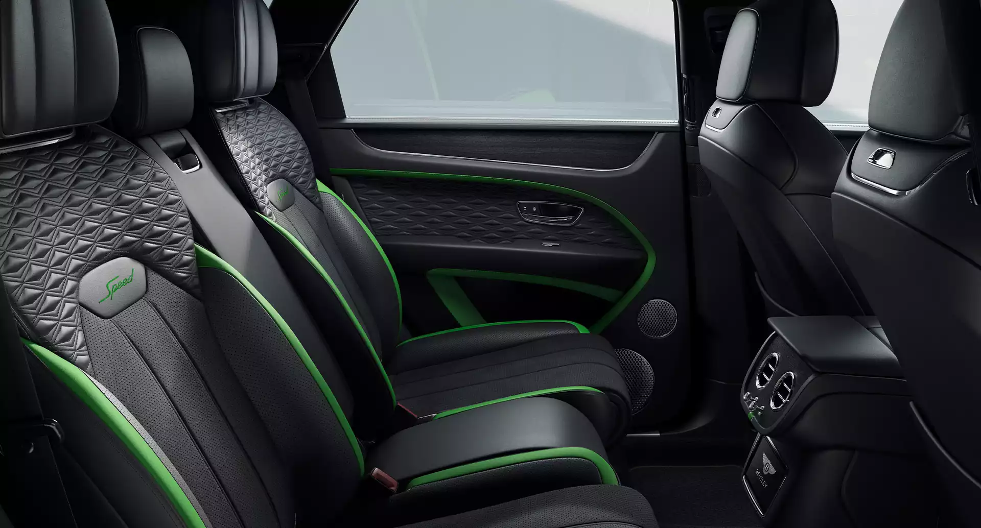 Sièges arrières de la Bentley Bentayga Speed