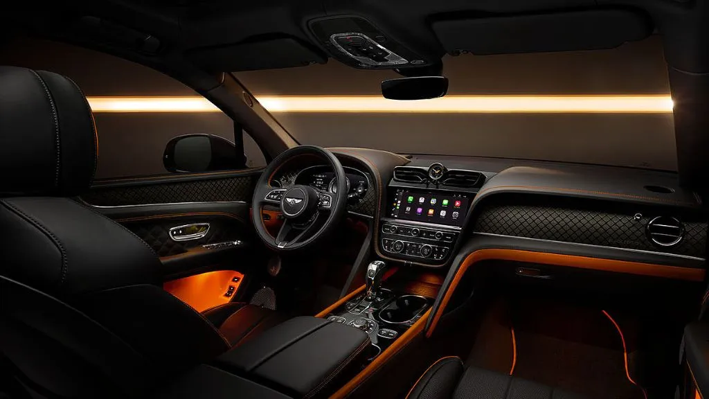 Intérieur de la Bentley Bentayga S Black Edition