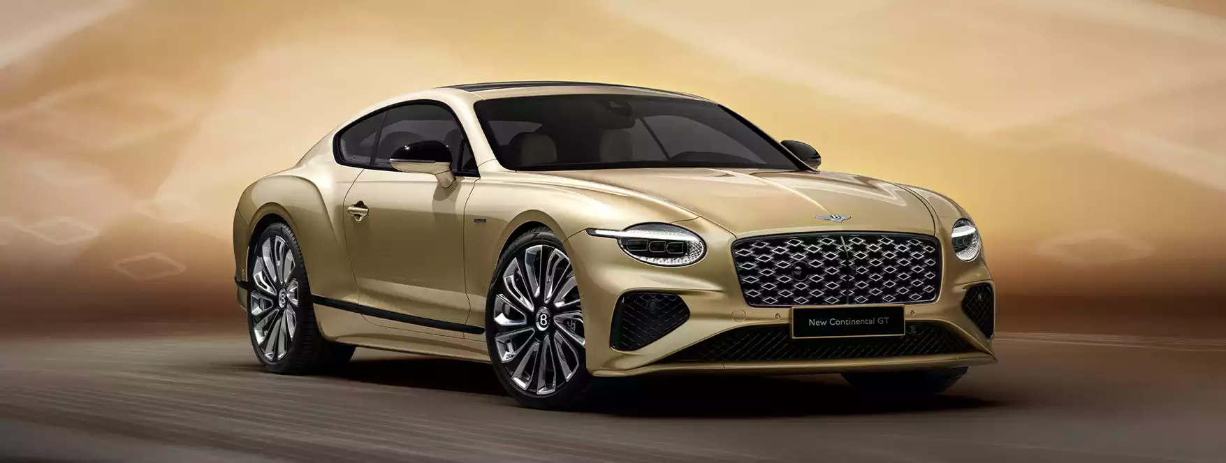 vue 3/4 avant de la Bentley Continental GT Mulliner