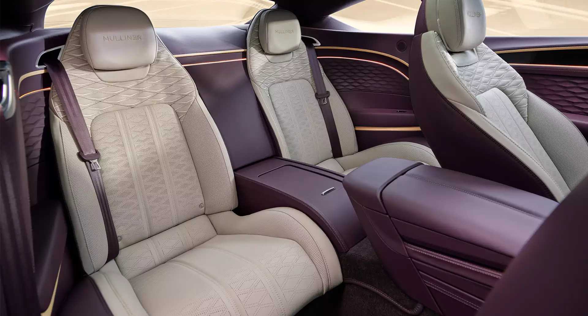 Sièges arrières de la Bentley Continental GT Mulliner à Genève