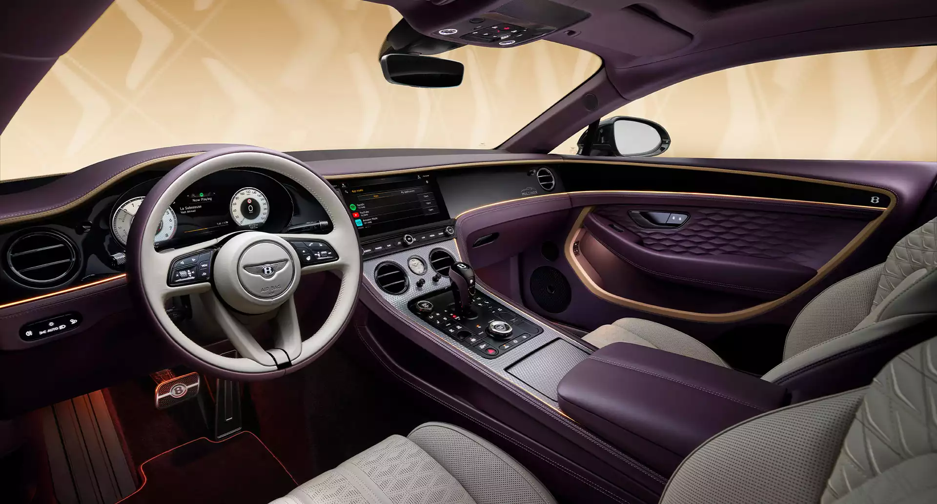 =Cockpit de la Bentley Continental GT Mulliner 2024