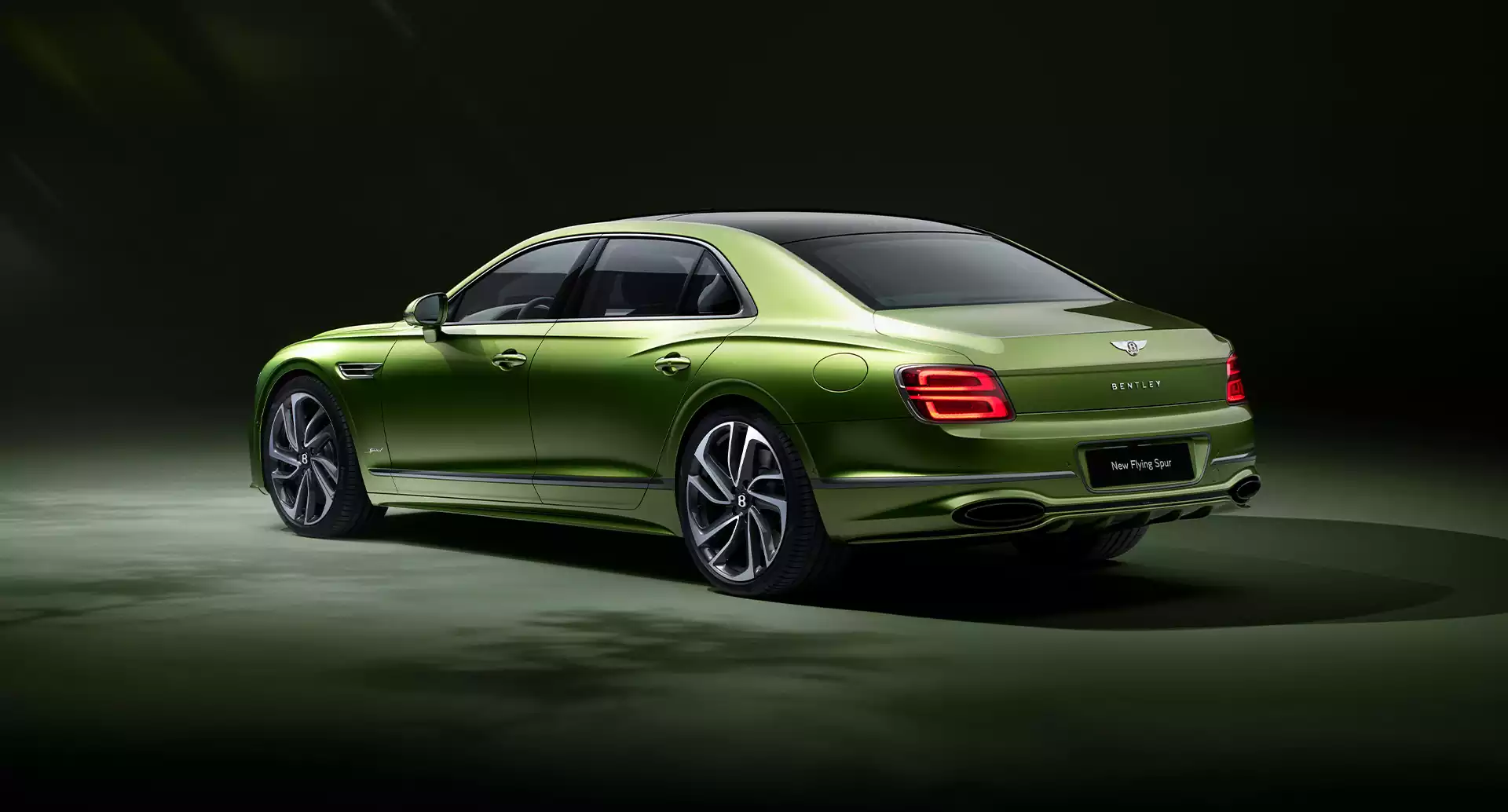 Vue 3/4 arrière de la Bentley Flying Spur Speed à Genève