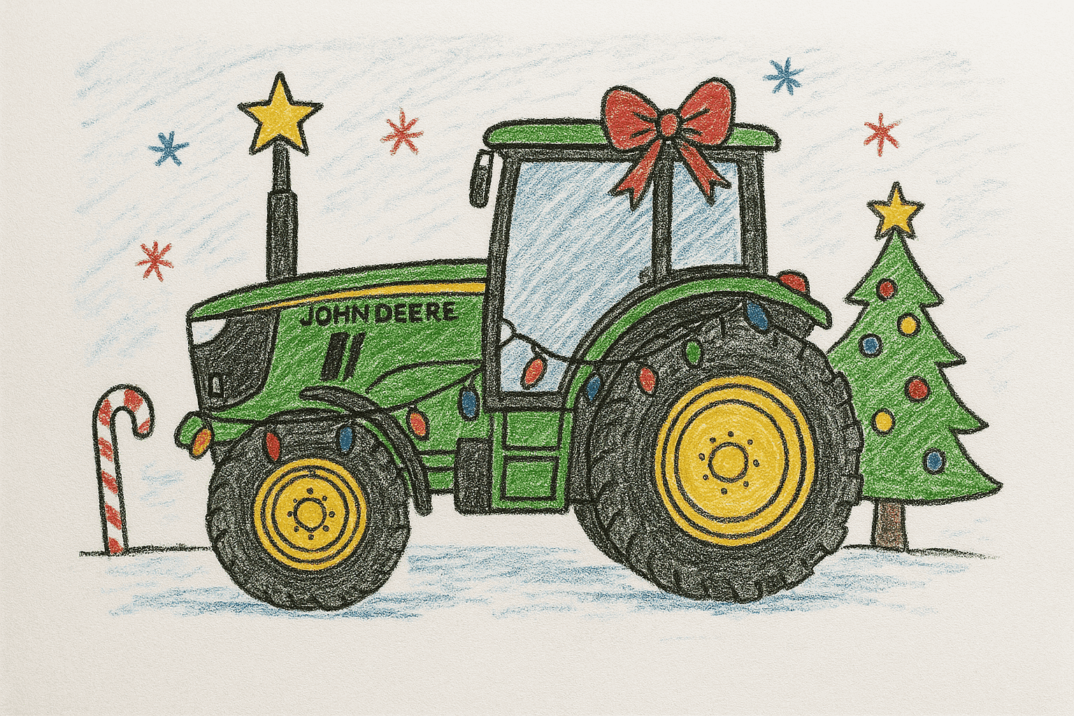 Concours de dessin : Le plus beau tracteur de Noël