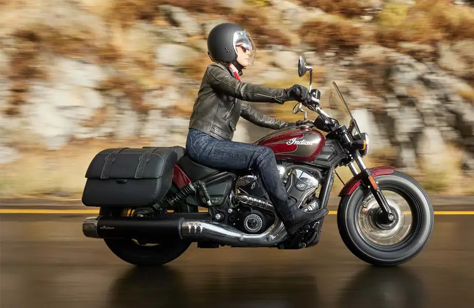 BPM Moto - Indian Super Scout 1250cc vue profil route