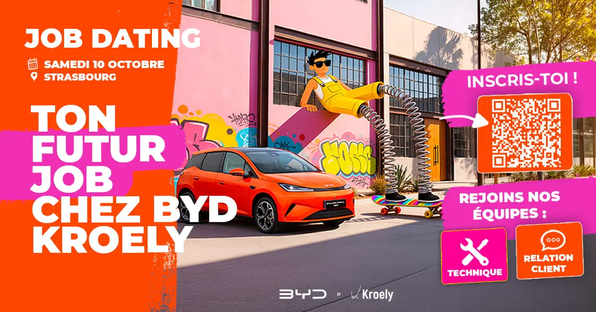 Trouve ton futur job chez BYD Kroely le 10 octobre !