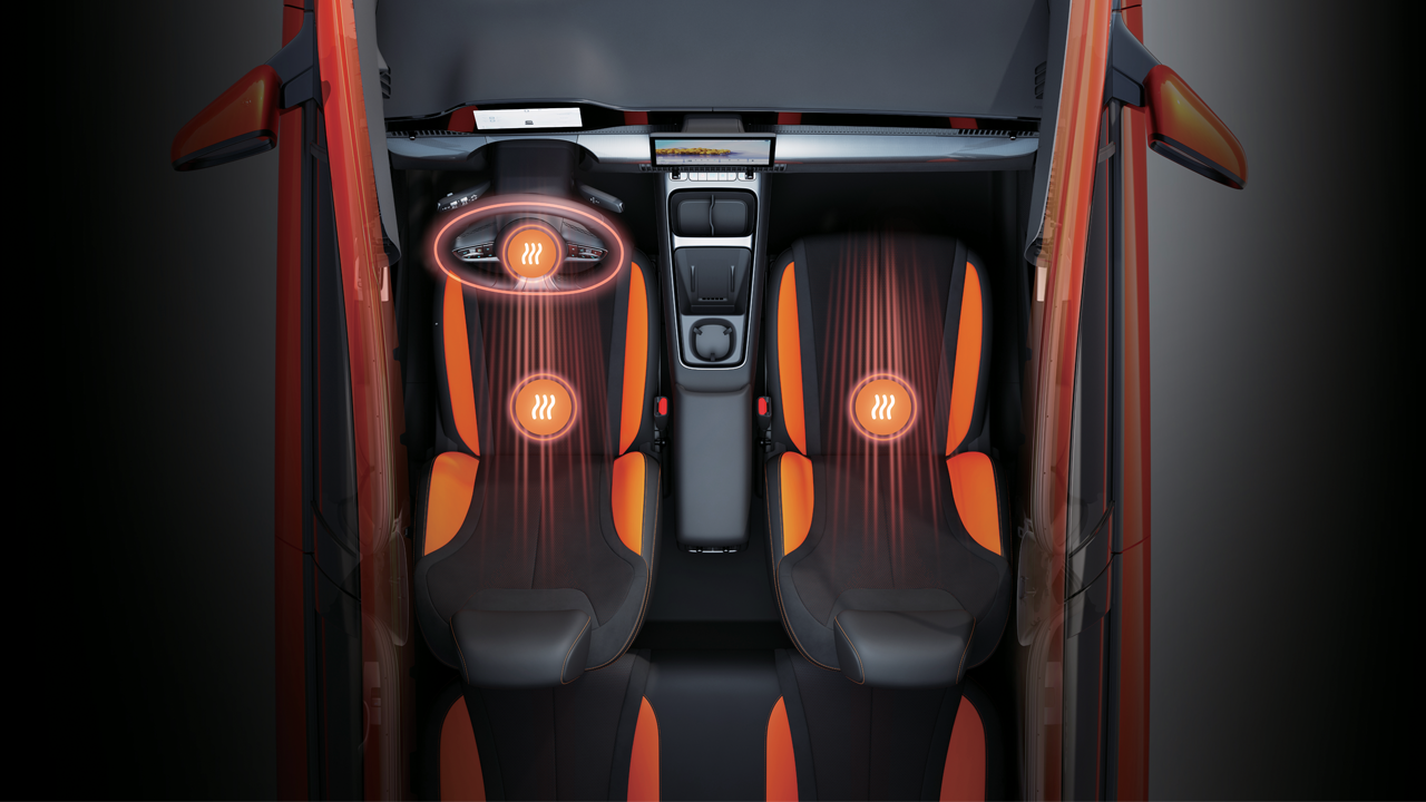 Sièges et volant chauffant de la BYD Dolphin G DM-i