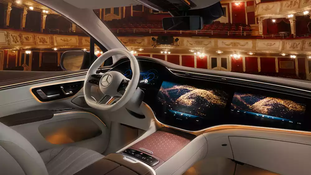 intérieur de la Mercedes EQS Groupe Chevalley