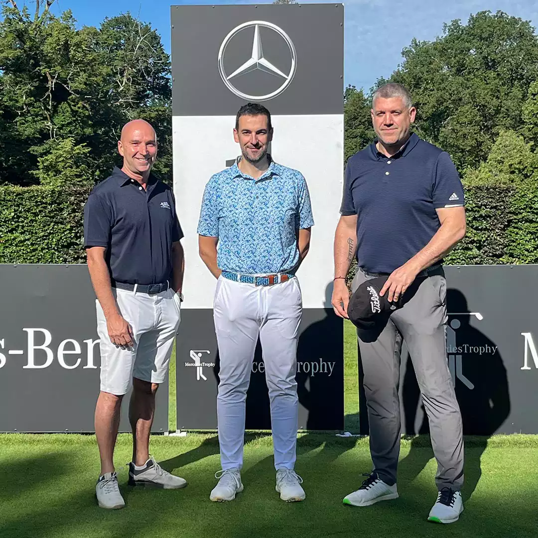 Participants à la compétition de golf MercedesTrophy 2024 à Gland Suisse Groupe Chevalley