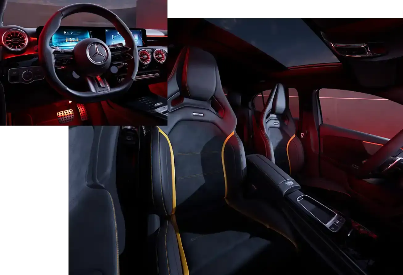 Détails intérieur de la AMG A-class