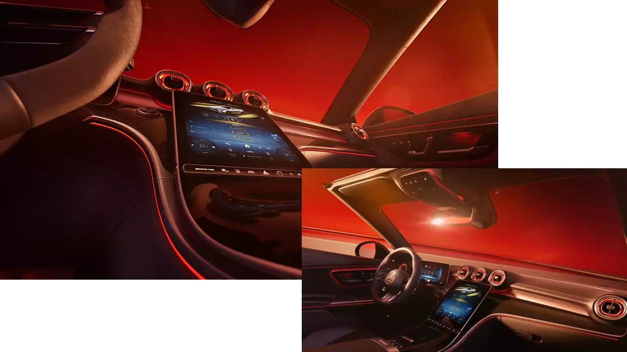 Détails intérieur de la Mercedes-AMG CLE 53 4MATIC+ Cabriolet