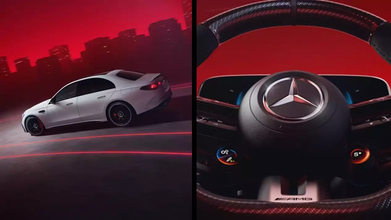Mercedes-AMG E 53 HYBRID 4MATIC+ sur la route Groupe Chevalley