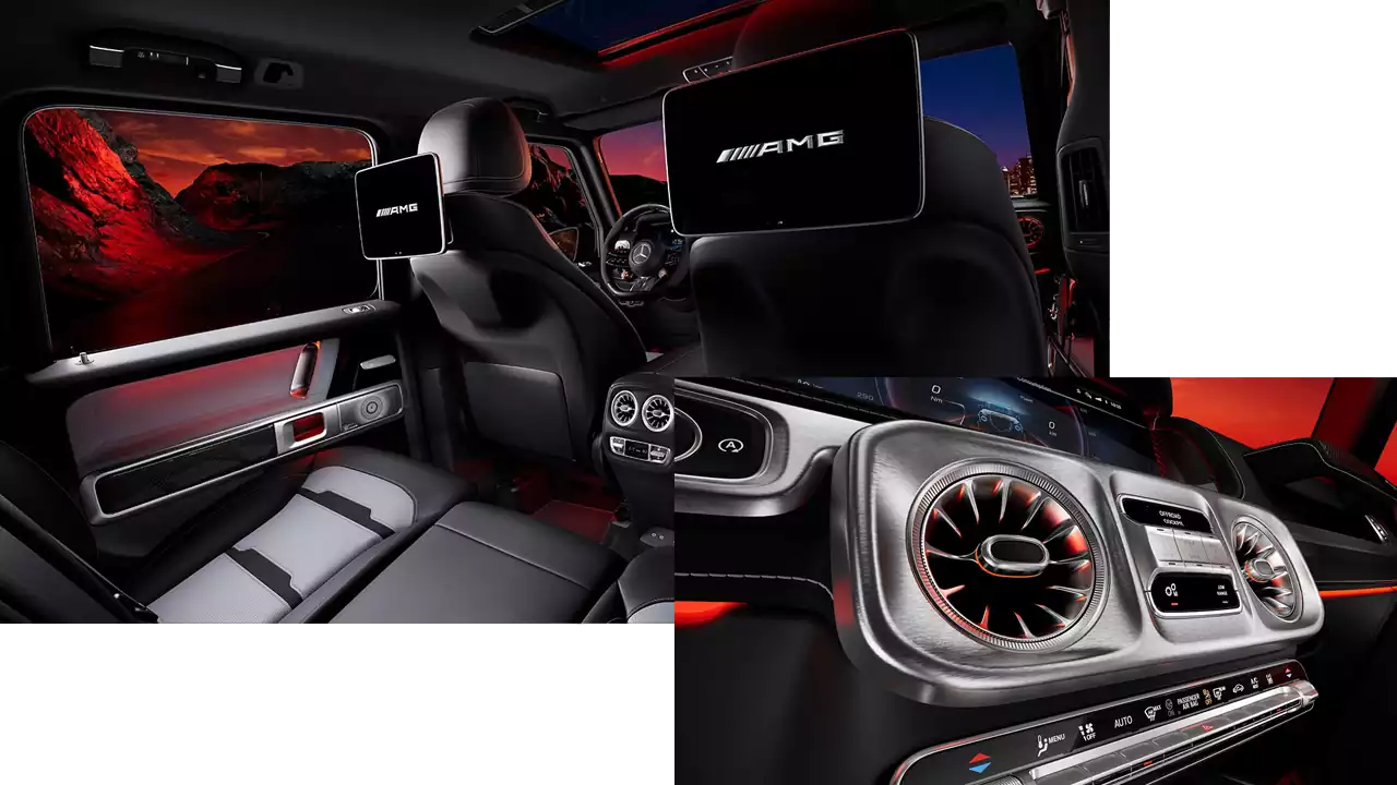 Détails intérieur de la Mercedes AMG G 63