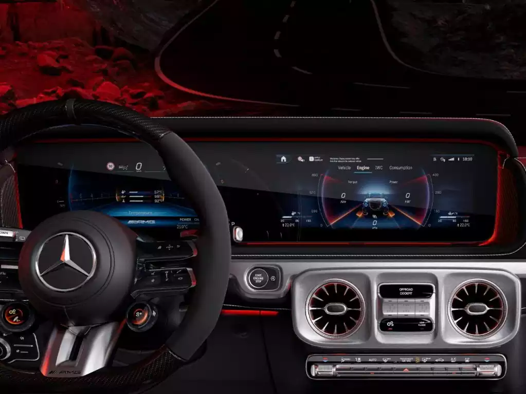 MBUX avec designs d’affichage spécifiques à AMG de la G 63 2024