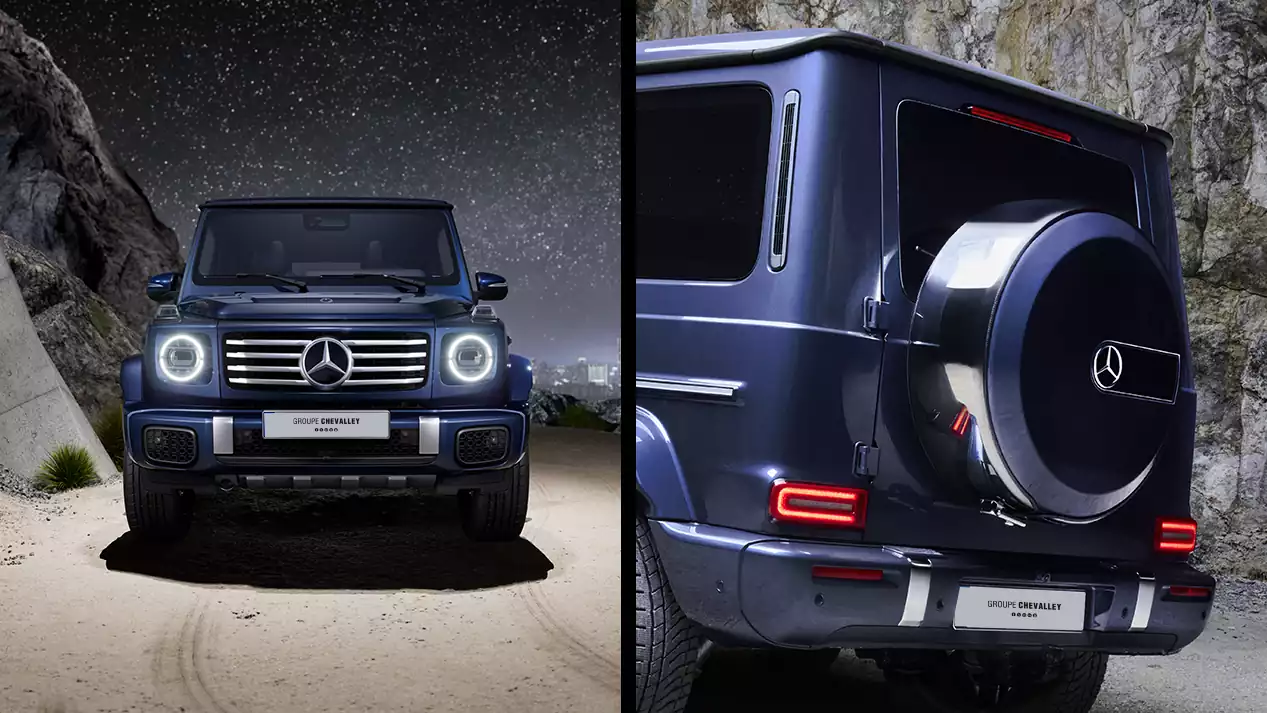 Vue avant et arrière de le Mercedes-Benz G 2024 au Groupe Chevalley