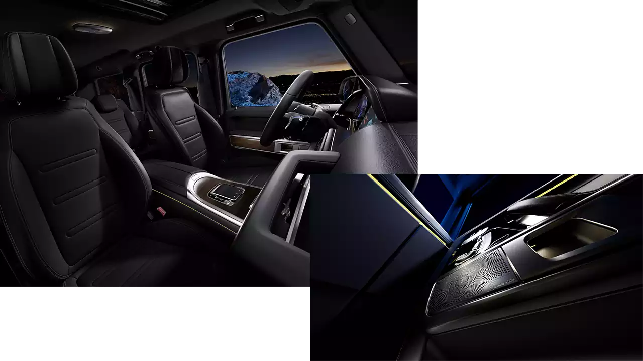 Détails intérieur de la Mercedes-Benz G 580 electrique