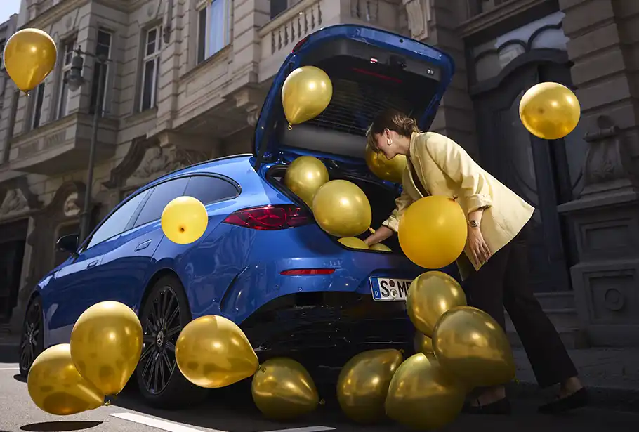 Détails de l'arrière de la Mercedes CLA SB modèle 2025 à Nyon
