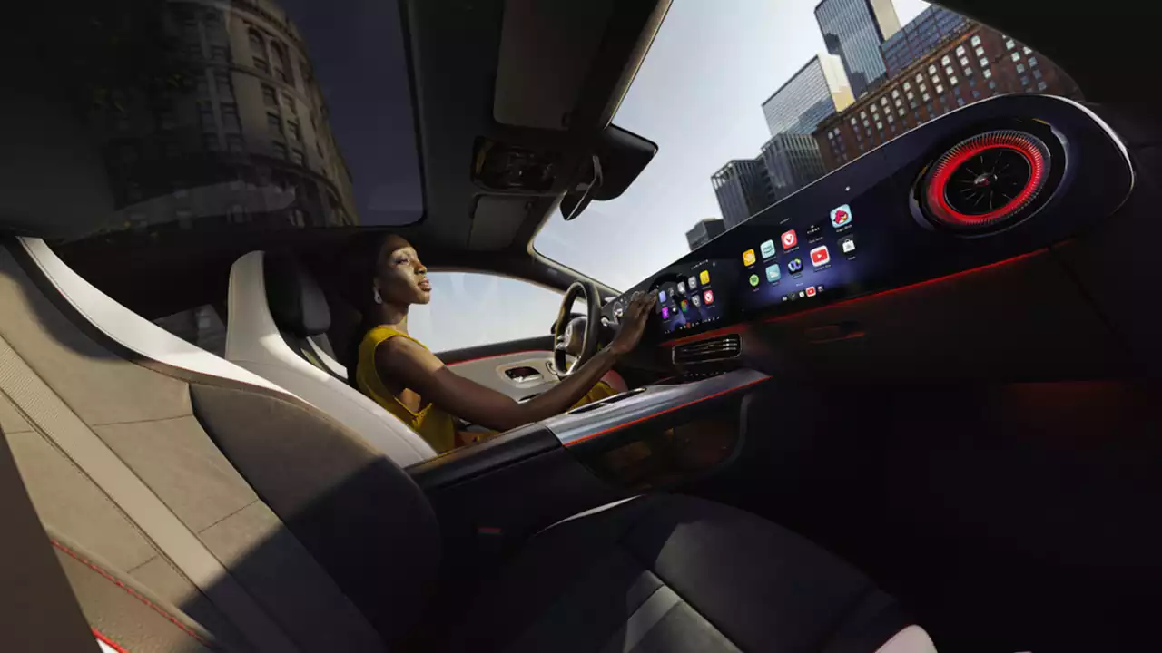 Tableau de bord de la Mercedes-Benz CLA électrique Coupé Groupe Chevalley