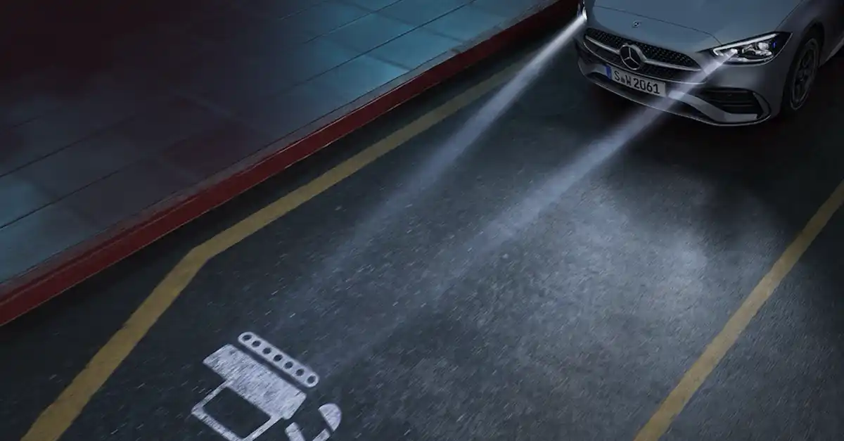 explication du système d'éclairage digital light by Mercedes-Benz