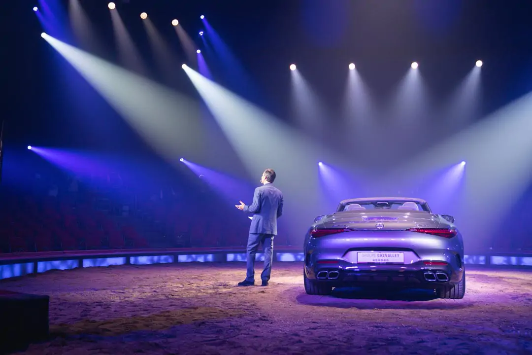 Soirée de présentation AMG SL au Cirque Knie à Genève en 2022