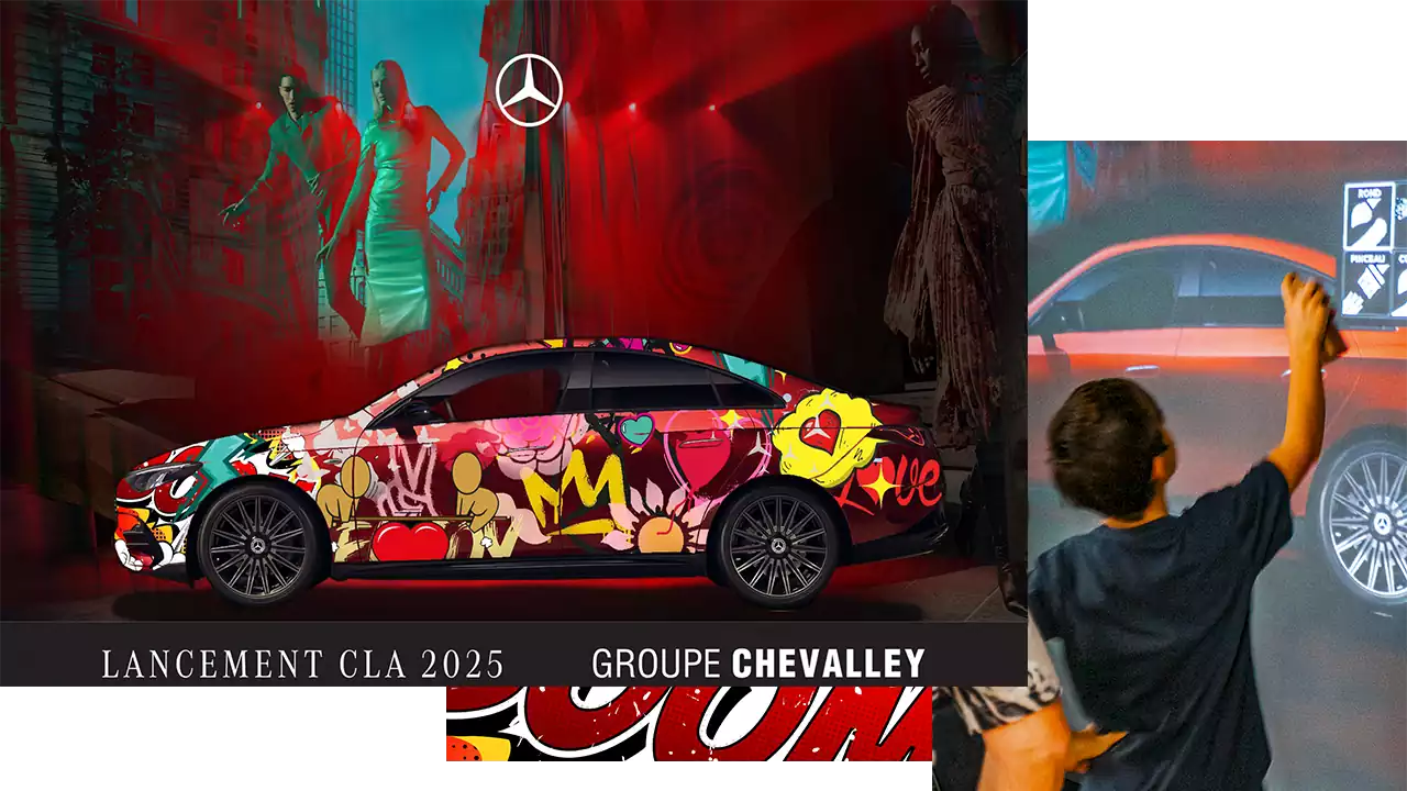 Installation Digital Graffiti, imaginée par l’artiste Kesh