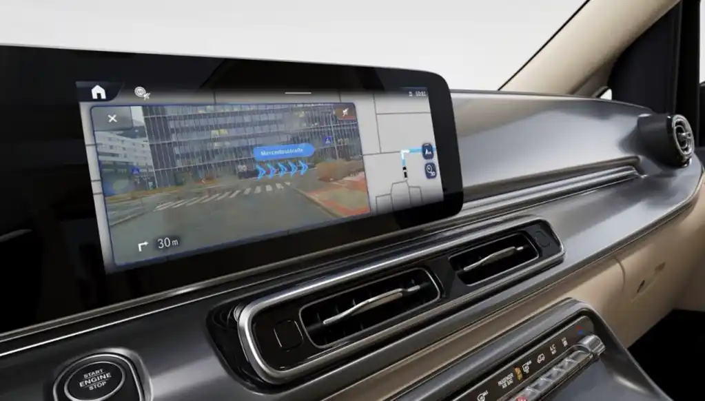 Réalité augmentée pour la navigation MBUX du van Classe V