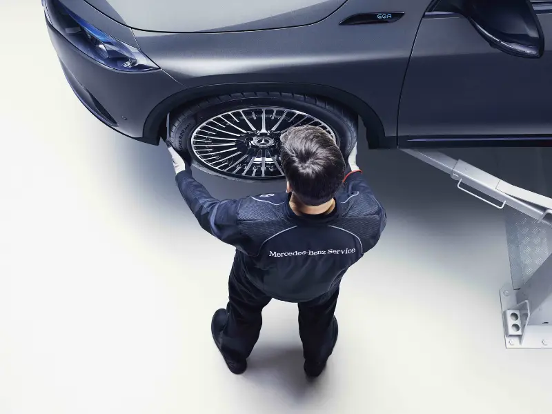 Contrôle des pneus Mercedes