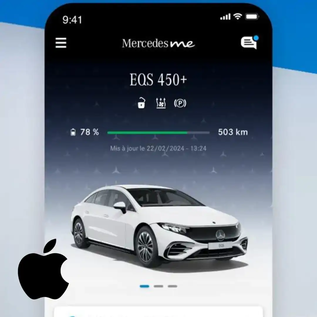 Application Mercedes me sur l'app store d'Apple - Iphone