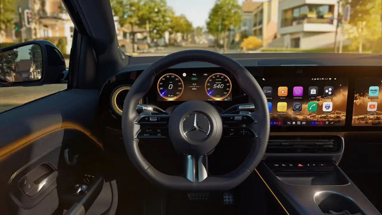 Mercedes GLA électrique avec technologie EQ vue tableau de bord