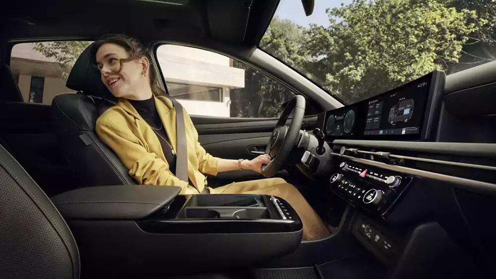 Conductrice dans une Hyundai à Genève
