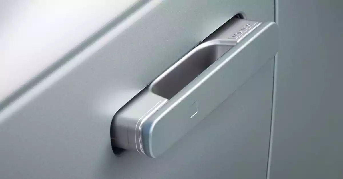 Poignée de porte escamotable automatique avec éclairage ambiant du SUV IONIQ 9