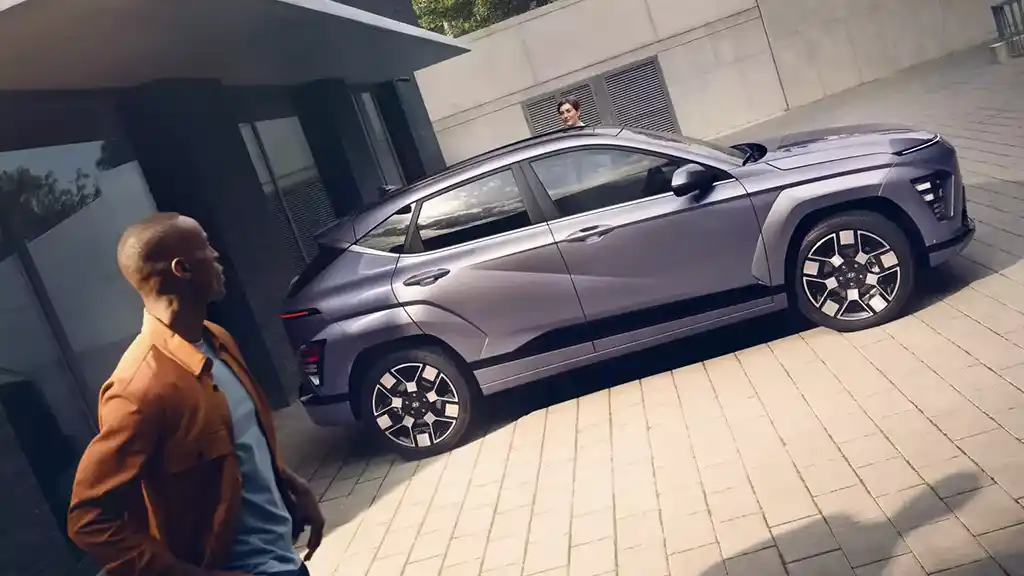 Hyundai kona electric à l'essai au garage Grimm Centre à Genève