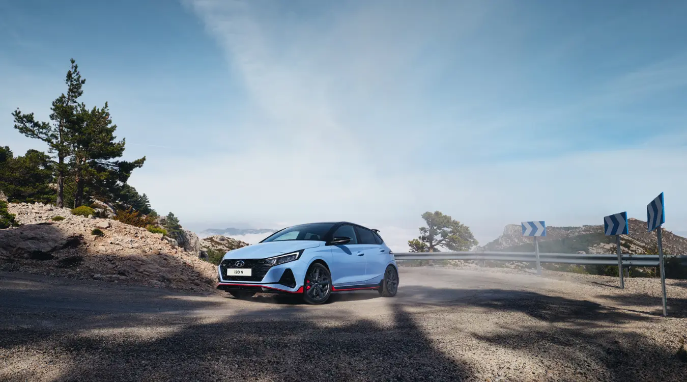Hyundai  i20 N sur route groupe chevalley essai