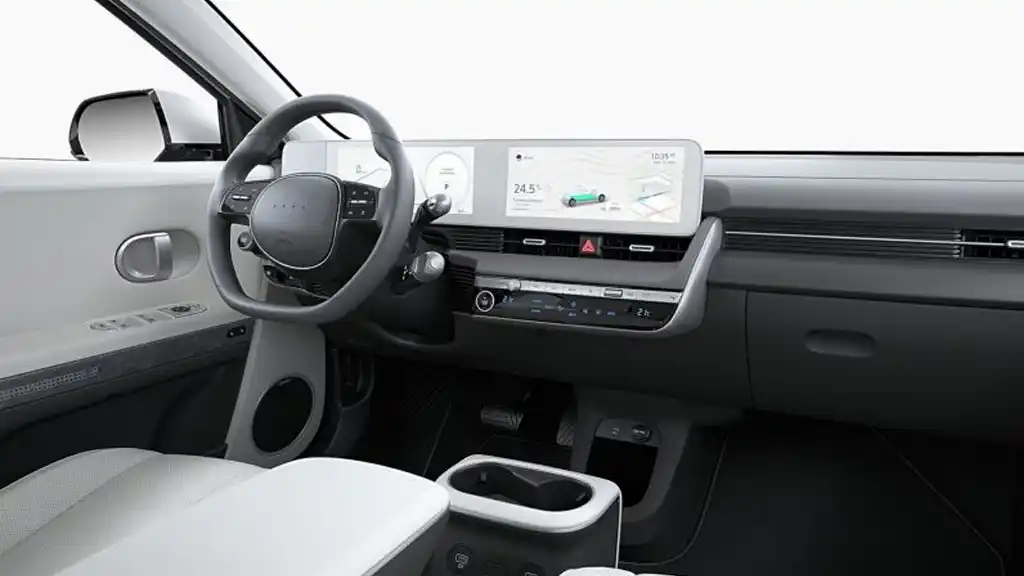 Intérieur numérique équipé de grands écrans de la ioniq 5