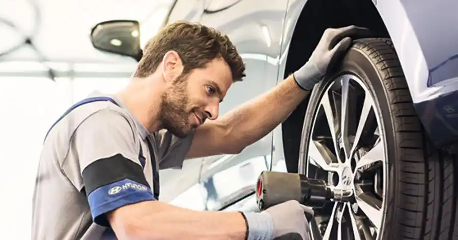 Changement de pneus et roues d'une Hyundai à Genève