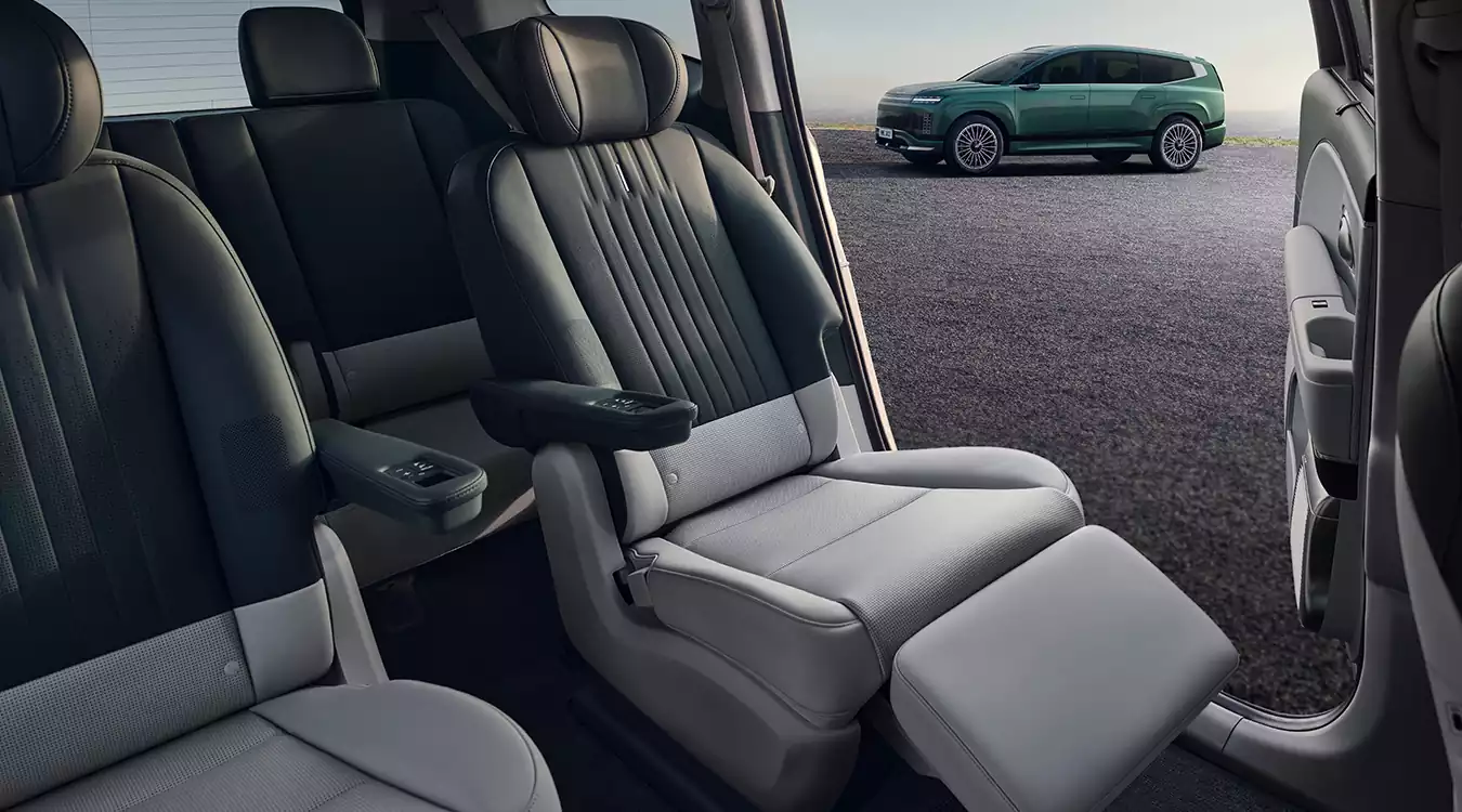 détail des sièges de la ioniq 9 électrique Groupe Chevalley