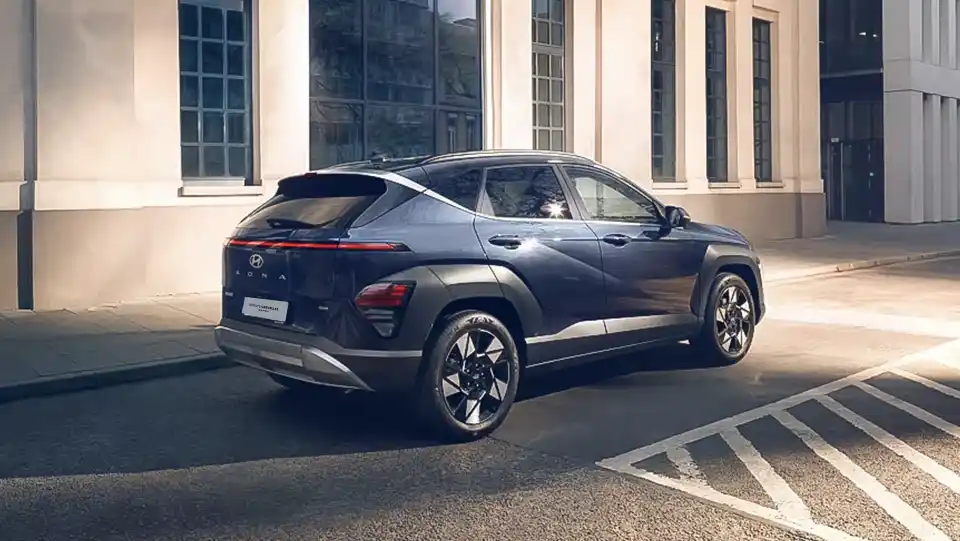 vue arrière de la Hyundai Kona Hybrid Groupe Chevalley