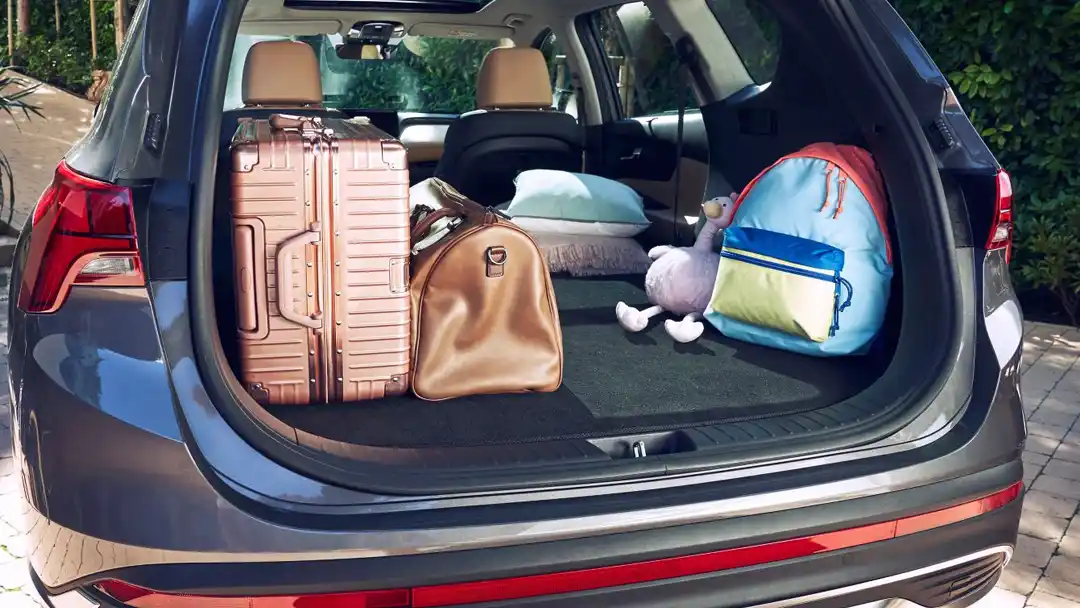 espace de chargement et taille de coffre du hyundai santa fe