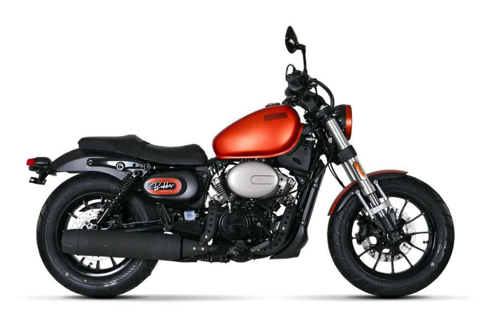 Vue arrière de la Hyosung GV125S 2026 mettant en avant la selle