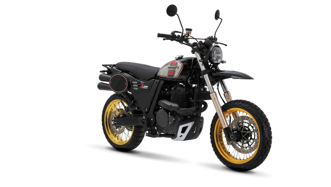 Profil latéral de la Mash X-Ride 125 2026