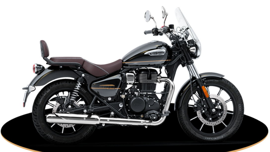 Royal Enfield Meteor 350 2026 vue de face sur route