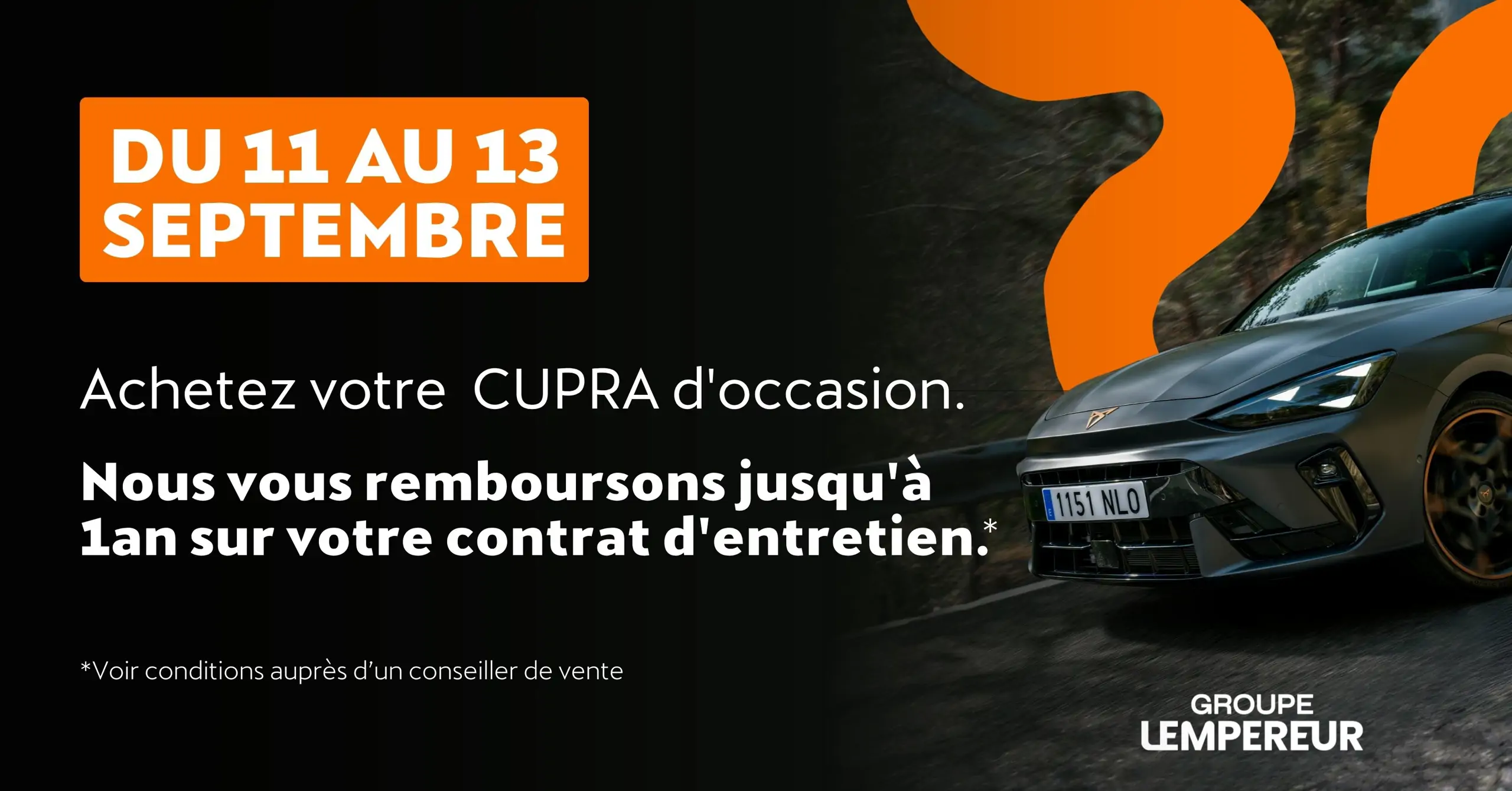 Groupe Lempereur CUPRA - Offre contrat d'entretien