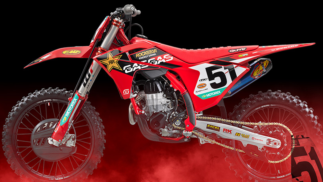 Gros plan sur le moteur de la GASGAS MC 450F Factory Edition 2026.