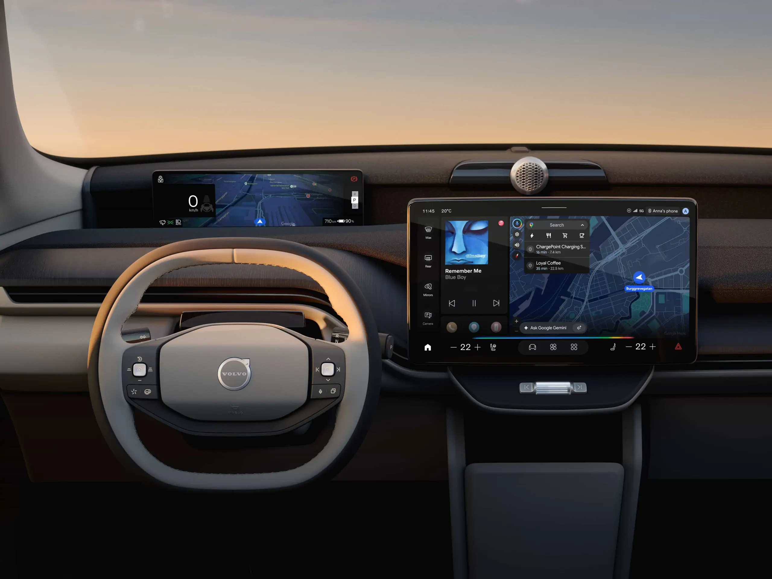 Habitacle spacieux et confortable du Volvo EX60