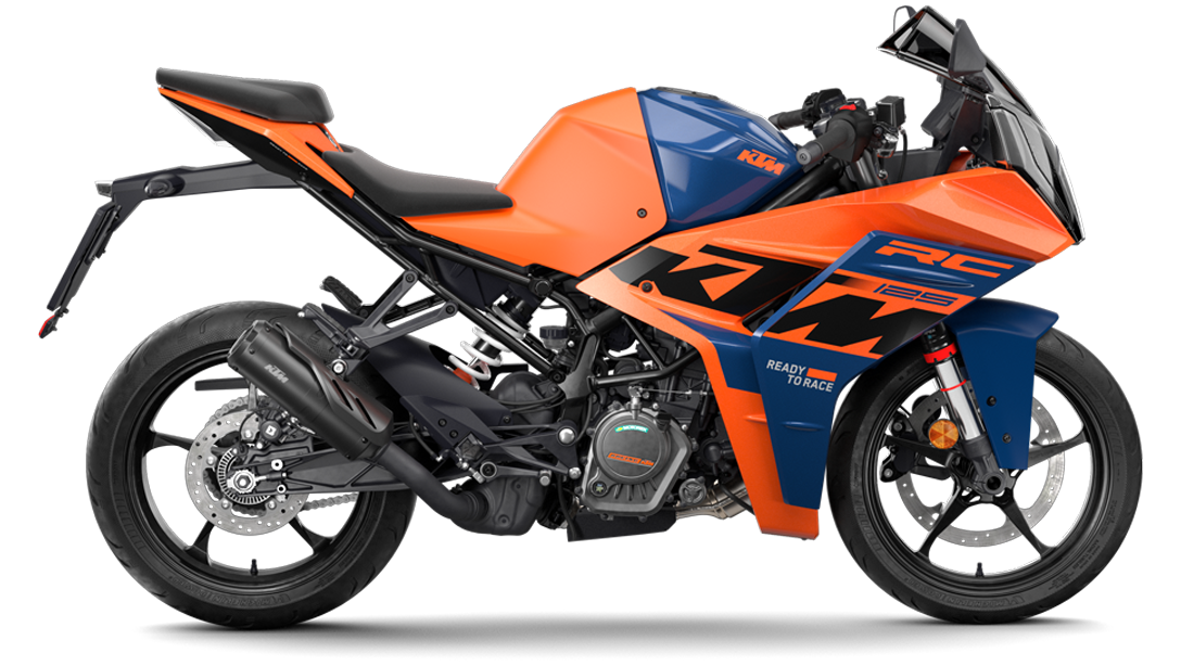 Face avant agressive de la KTM RC 125 2024